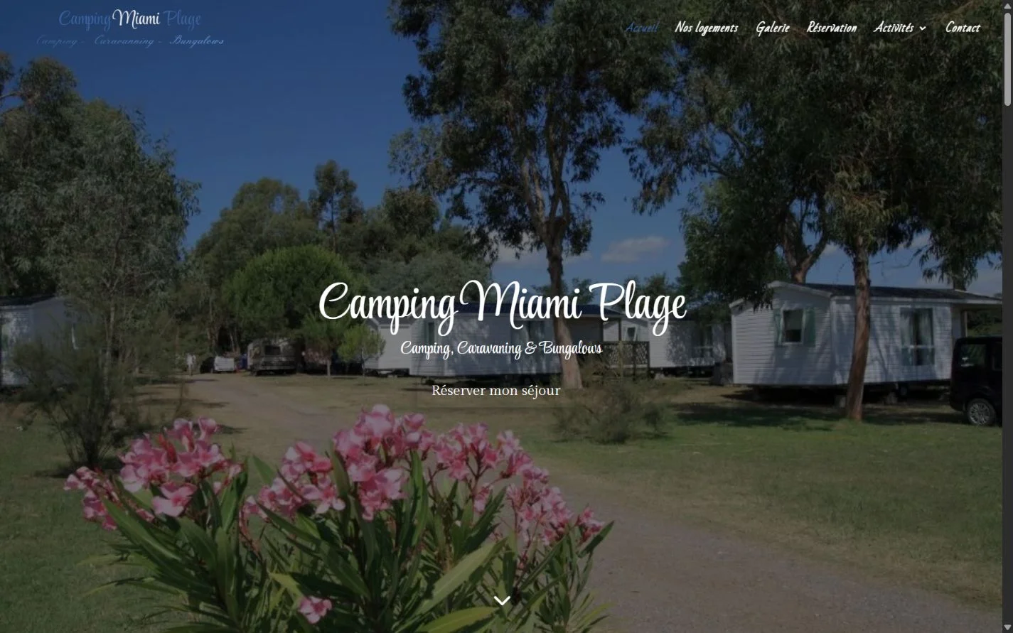 Le site du Camping Miami Plage