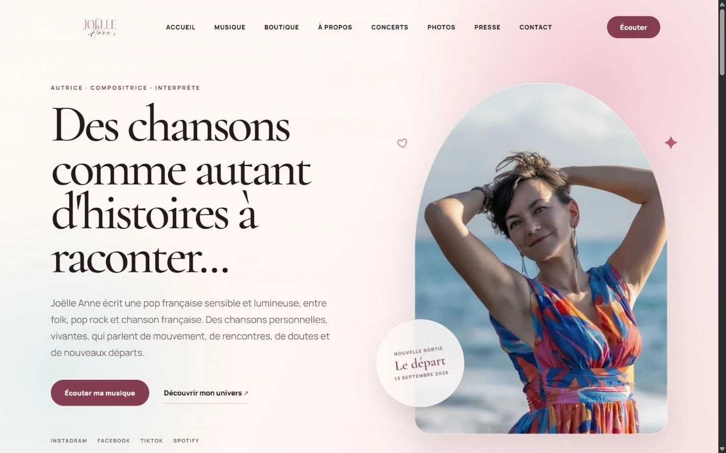 L’univers artistique du site Joëlle Anne